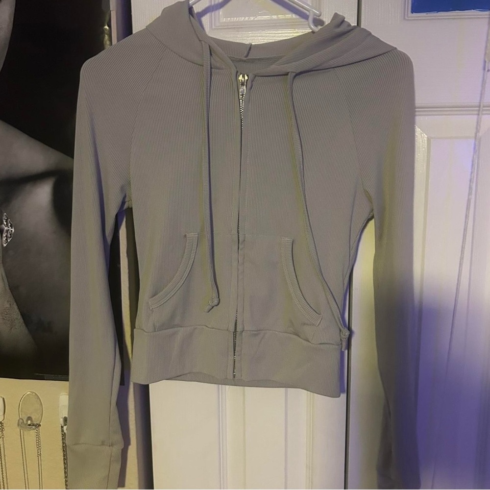 Gray Women's Hoodie Top